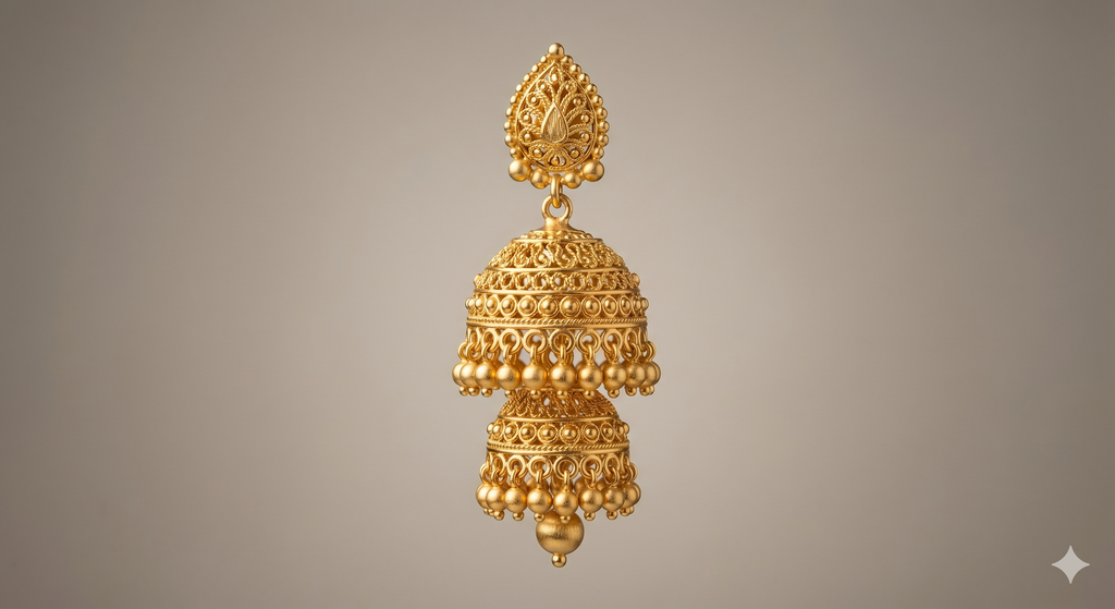 Bucketrush Mini Jhumkas — Everyday Elegance in Every Drop