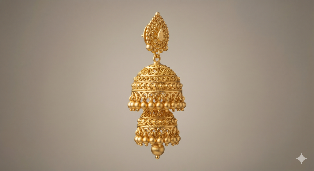 Bucketrush Mini Jhumkas — Everyday Elegance in Every Drop